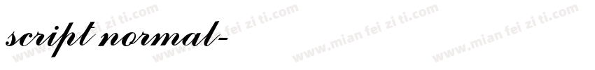 script normal字体转换